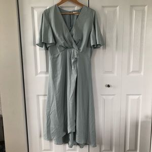 ASTR the Label Delaney Blue/Gray Midi Dress XL